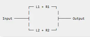 DCR in parallel inductors showing winding resistance and current paths in a PCB circuit
