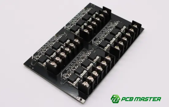 PCB with inductors and electronic components for inductor circuit design and power electronics