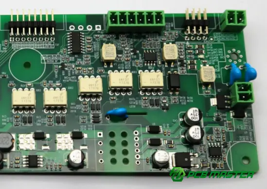 PCB circuit board with electronic components for inductor impedance analysis and high-frequency circuit design